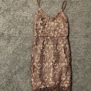 Express Lace Dress (Dusty Rose)